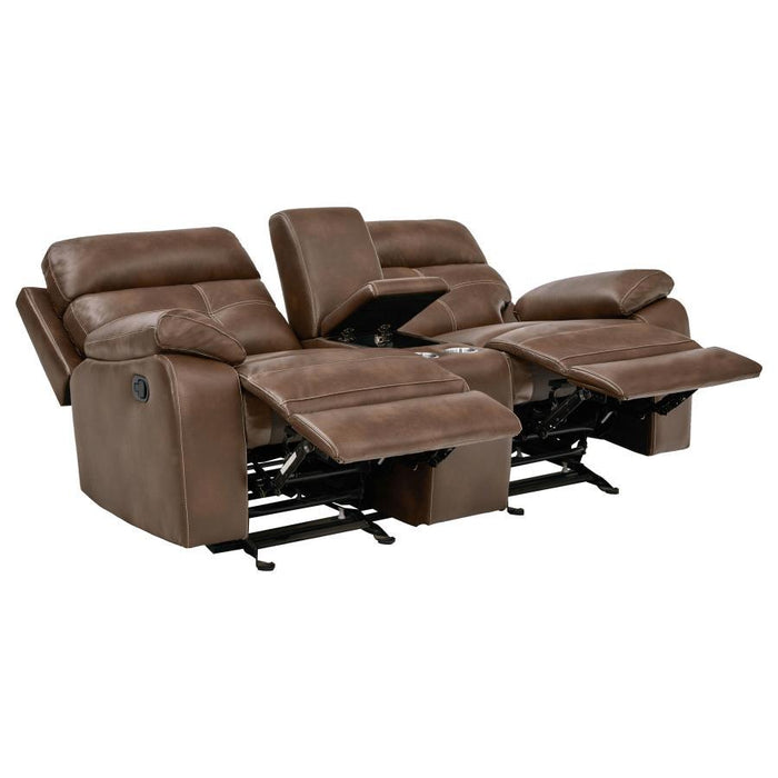 Damiano - Reclining Loveseat - Light Brown