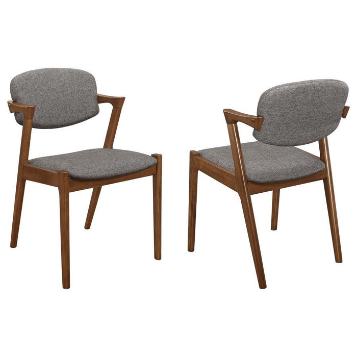 Malone - Padded Wood Dining Arm Chair (Set of 2) - Dark Walnut