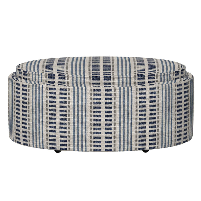 Casey - Storage Ottoman With Tray - Old Town Stripe