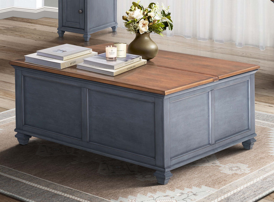 Americana - Lift-Top Coffee Table - Corduroy Blue