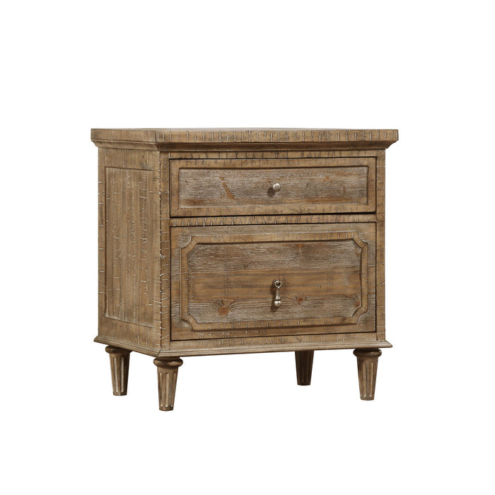 Interlude - 2 Drawers Nightstand - Light Brown