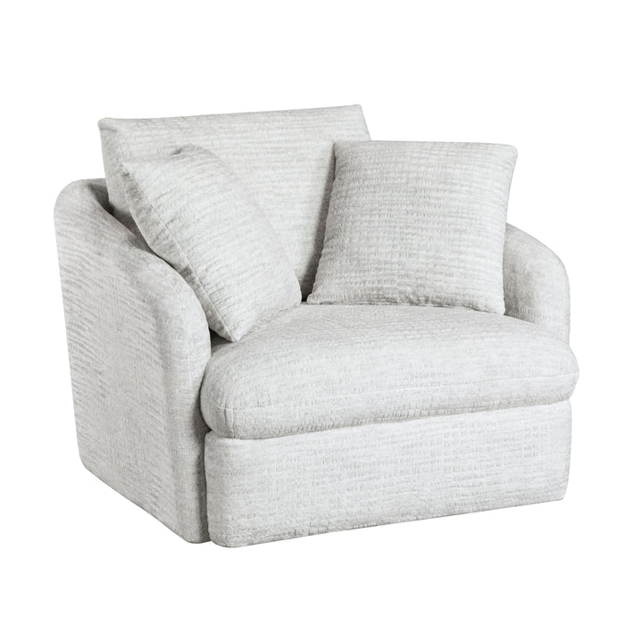 Ritchie - Swivel Chair with 2 Pillows - Arctic Hare