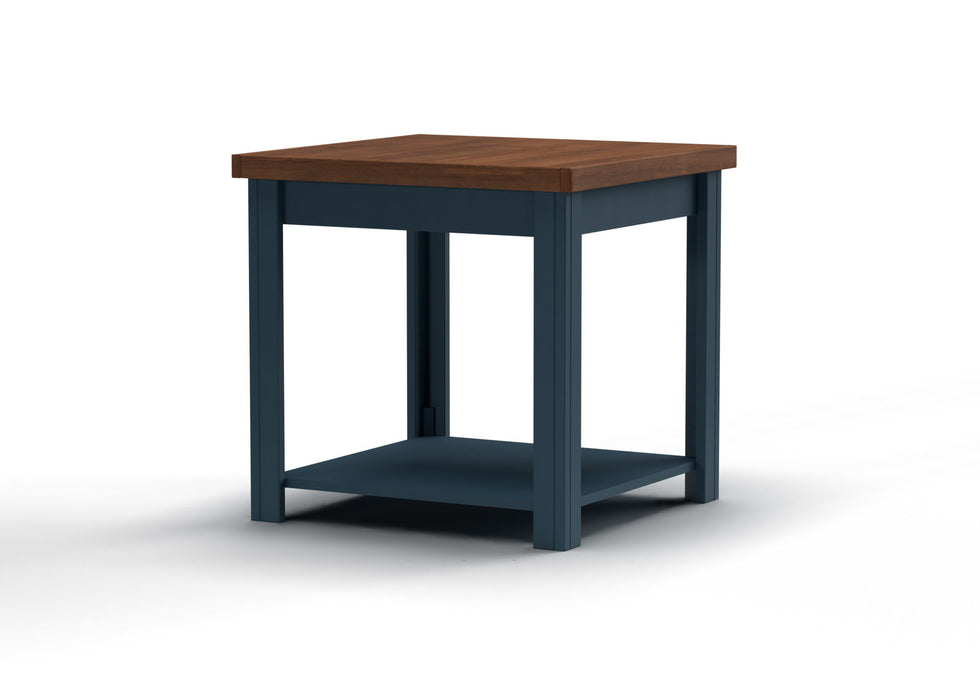 Nantucket - Side Table - Blue Denim / Whiskey