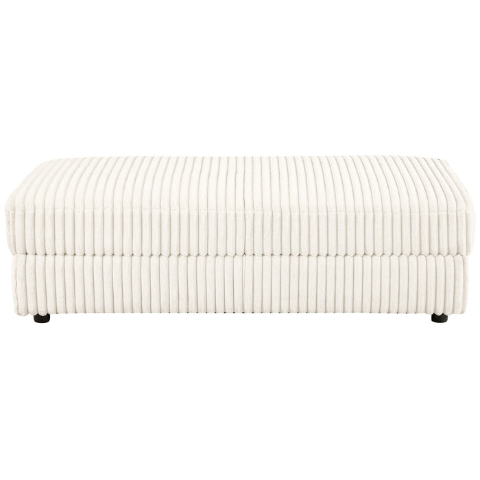 Emberson - Upholstered Rectangular Storage Ottoman - Ivory