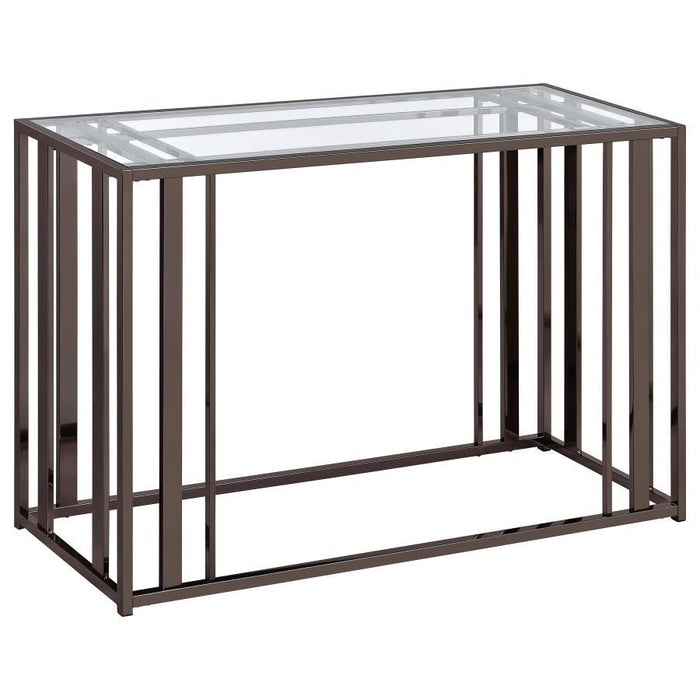 Adri - Glass Top Entryway Sofa Console Table