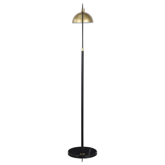 Gloria - Arched Dome Shade Metal Floor Lamp - Black