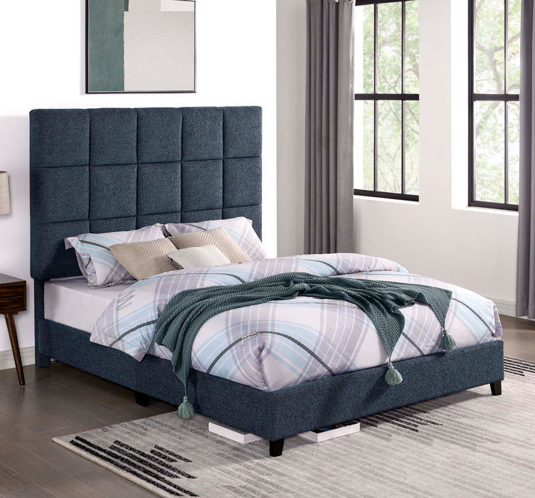 Bridger - Upholstered Squares Panel Bed