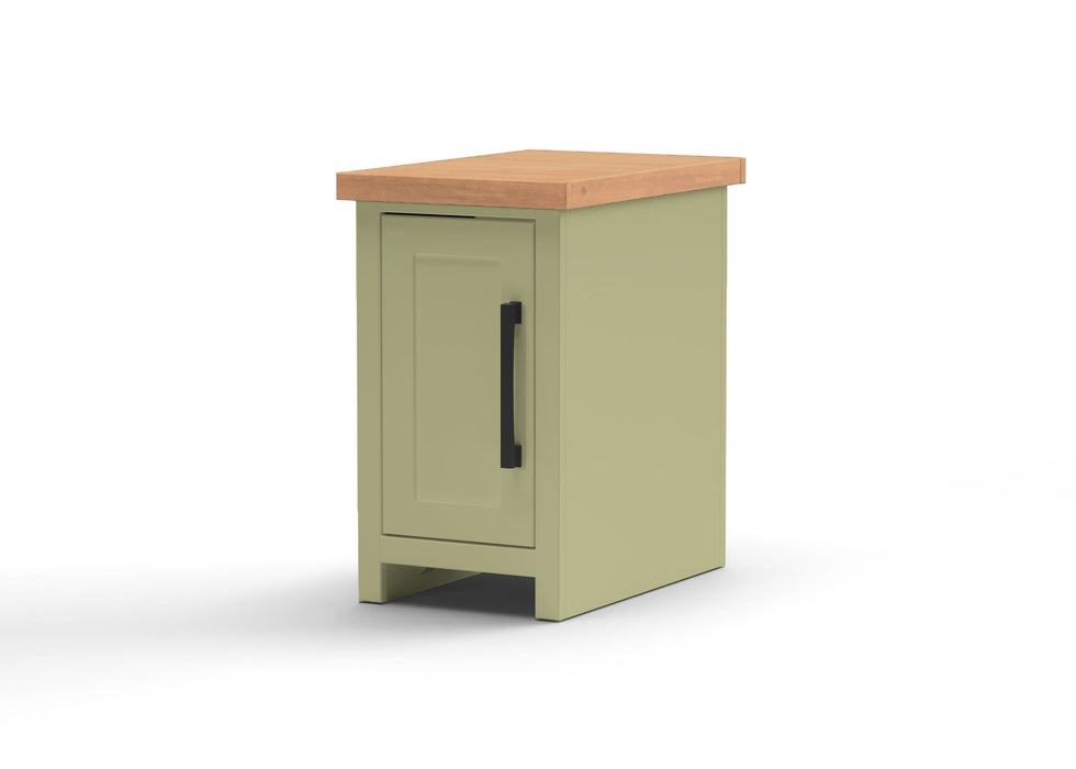 Vineyard - Chairside Table - Sage Green / Fruitwood