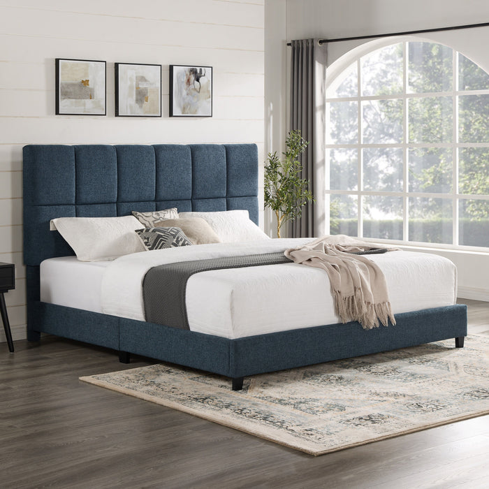 Bridger - Upholstered Squares Panel Bed