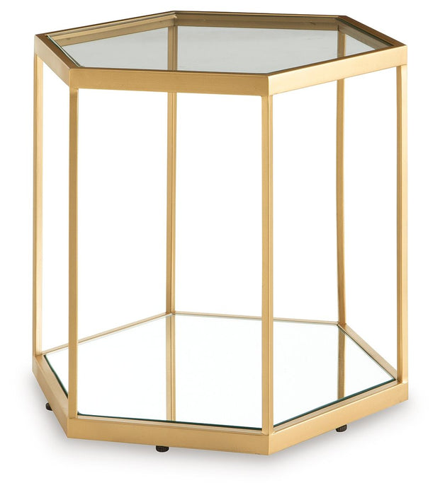 Veerwick - Gold Finish - Accent Cocktail Table