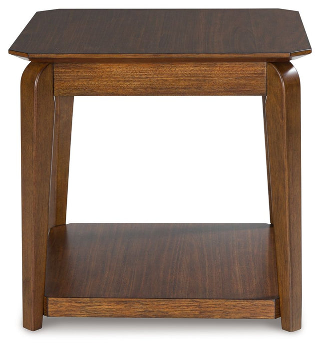 Trenmour - Medium Brown - Square End Table