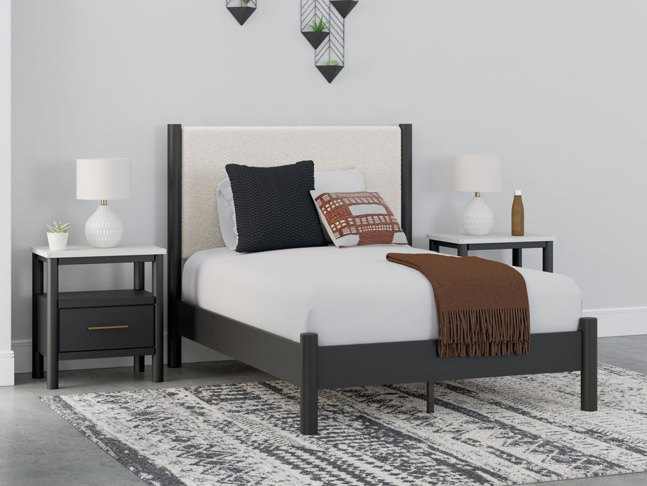 Cadmori - Upholstered Panel Bed