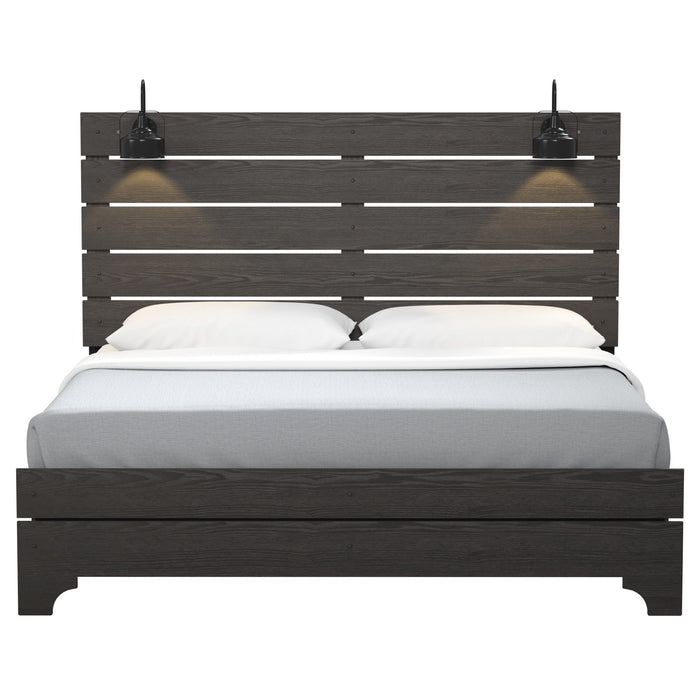 Thompson - Queen Bed - Stone Brown