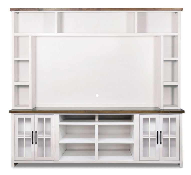 Hampton - Entertainment Center - Jasmine Whitewash / Barnwood