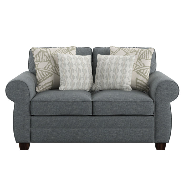 Royce - Complete Loveseat - Slate Blue