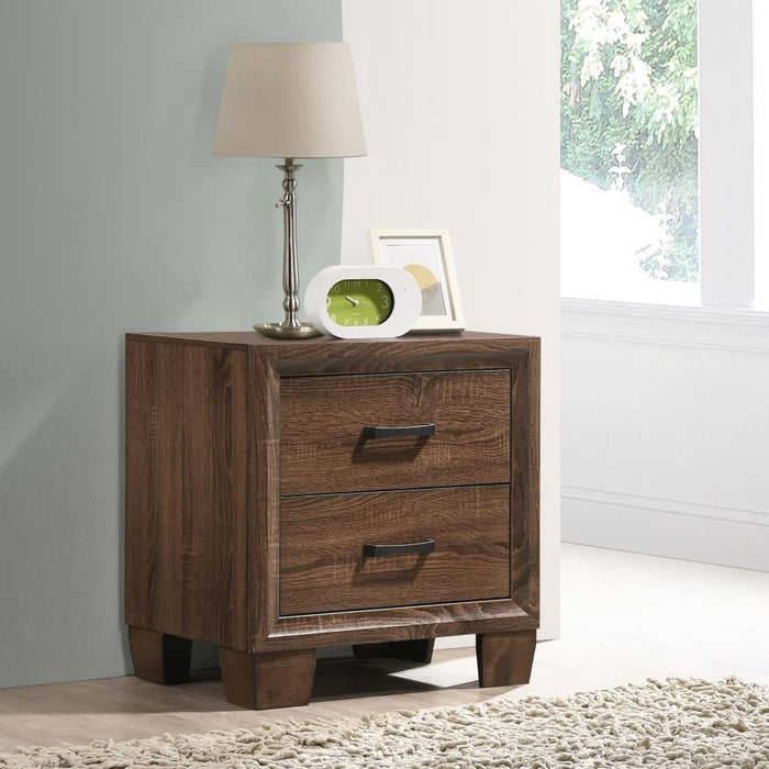 Brandon - 2-Drawer Nightstand - Warm Brown