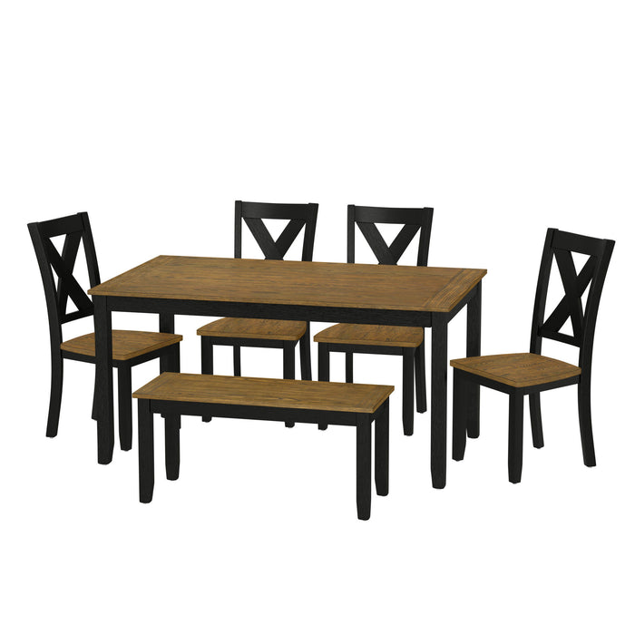 Arlington - 6 Piece Dining Set - Dark Brown