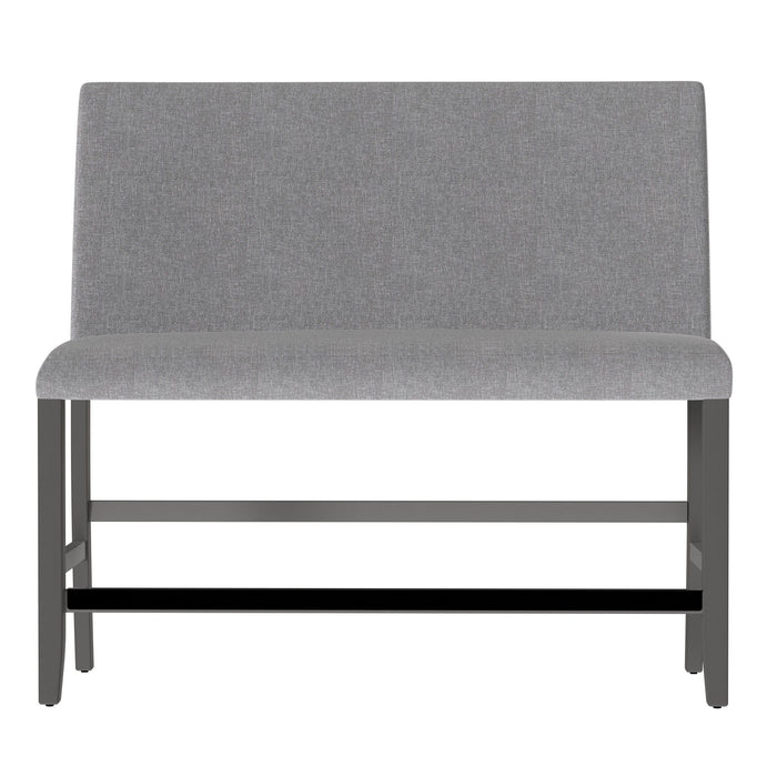 Seneca - Upholstered Back Bench - Walnut Ash