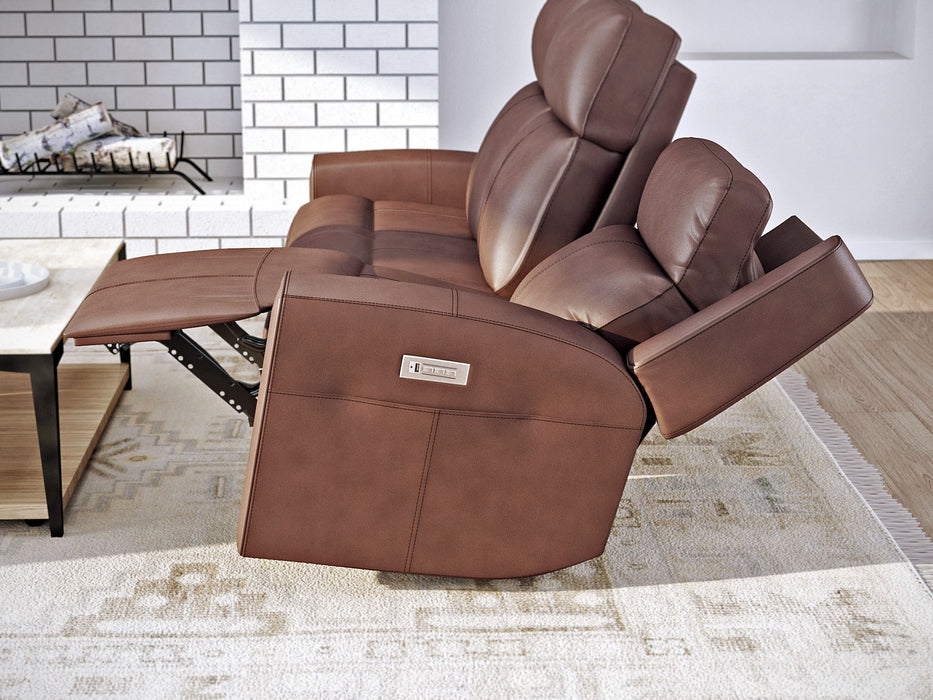 Barnett - Power Reclining Sofa with Power Headrests & Lumbar