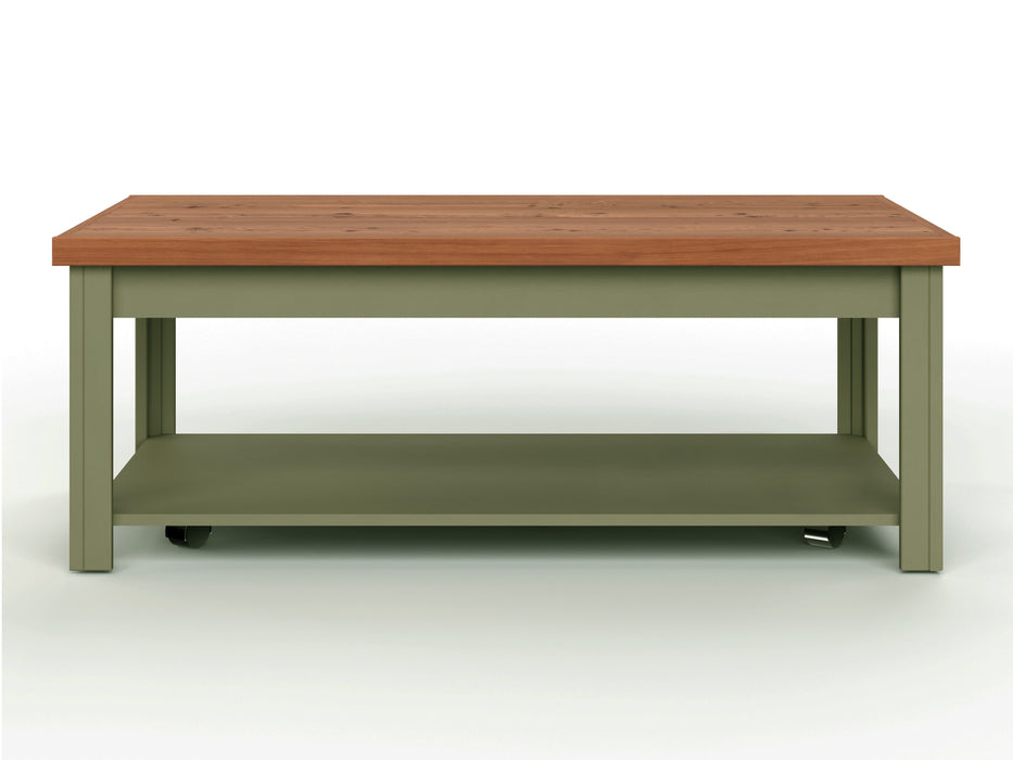 Vineyard - Coffee Table - Sage Green / Fruitwood